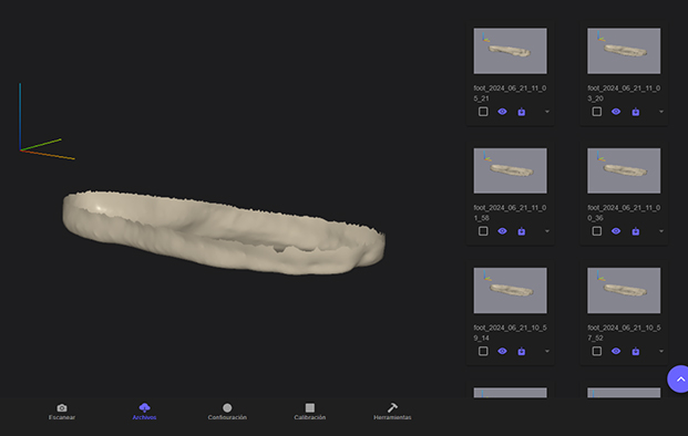 Store and manage scans for insoles