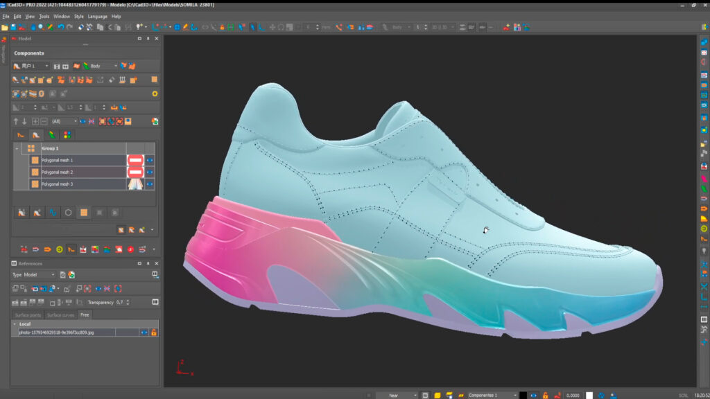 Apply Gradient in ICad 3D+